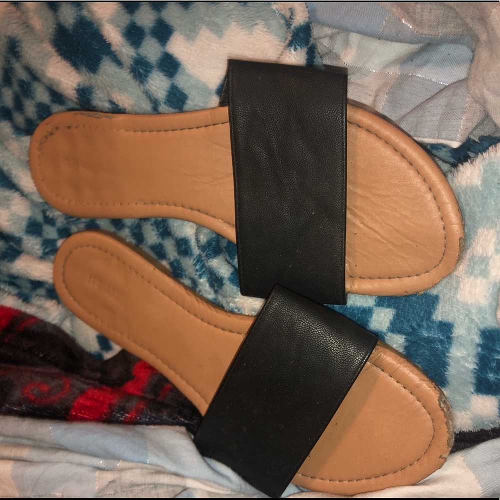 black sandals
